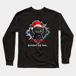 My husband's wife bought me this Christmas Cat Long Sleeve T-Shirt